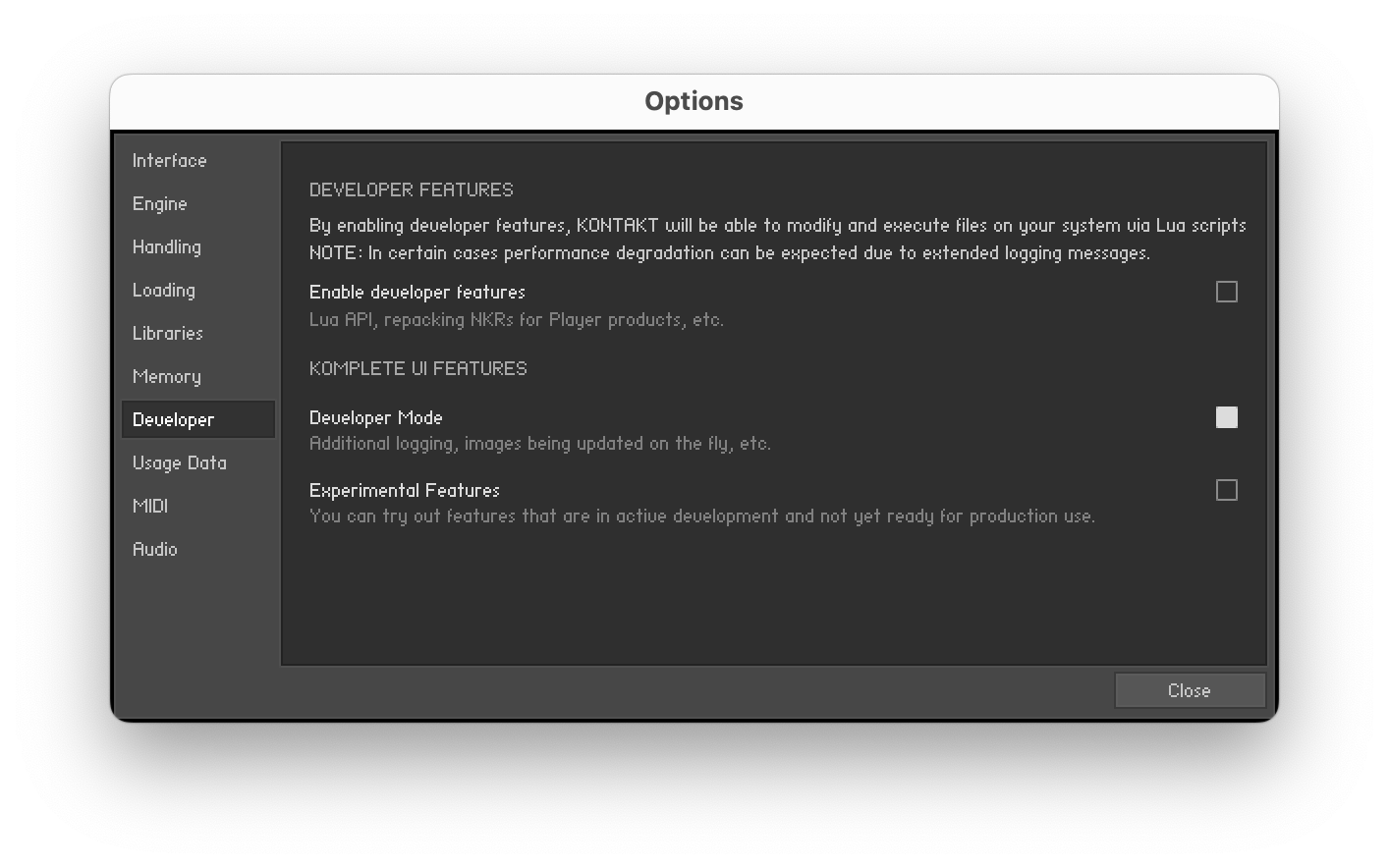 Enable Developer Mode