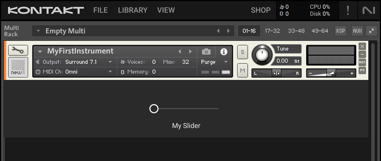Kontakt Controls Slider Example