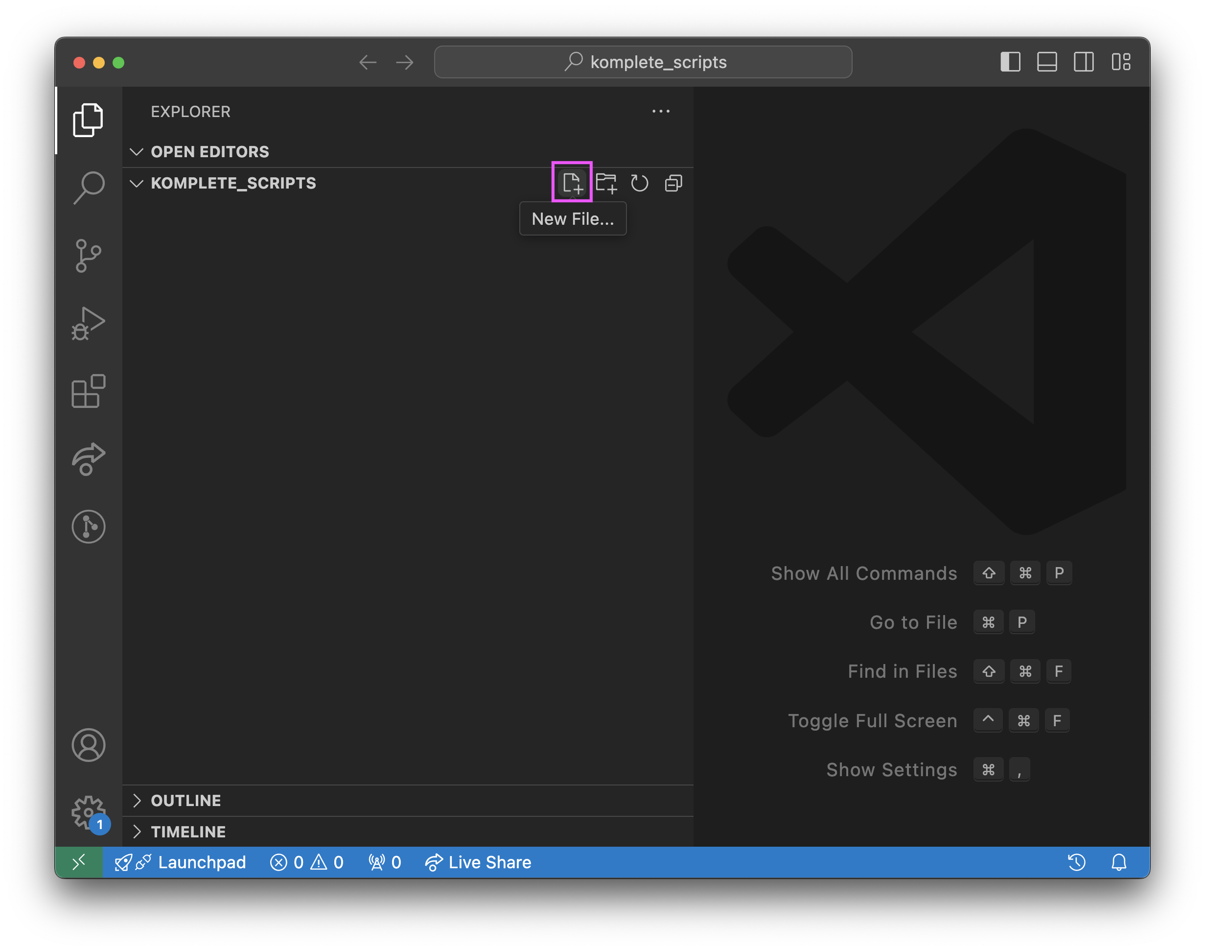 Create new file